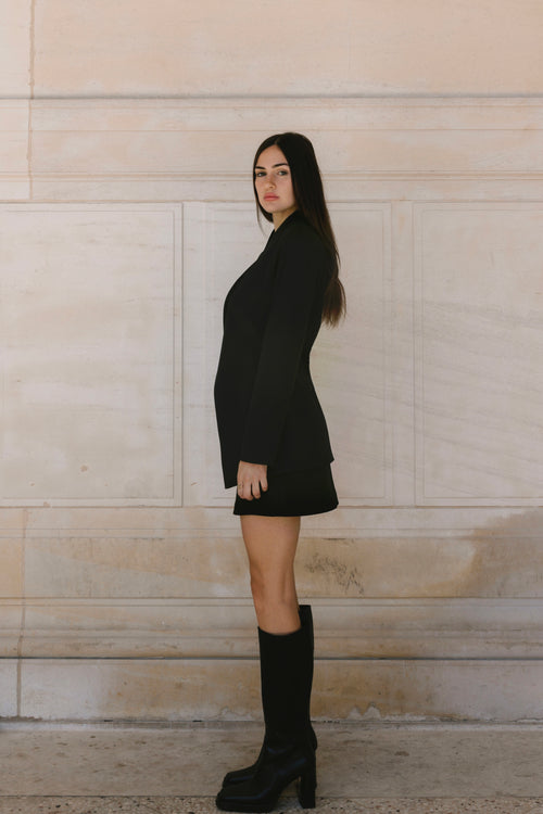 Crepe Crossover Blazer