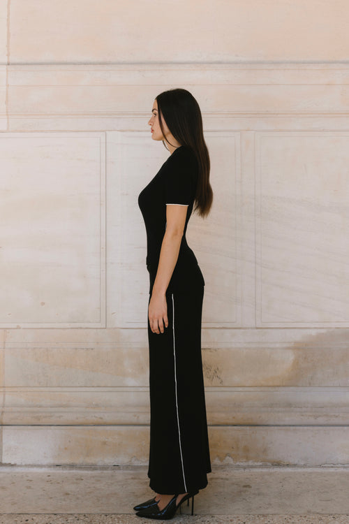 Knit Side Pipe Skirt