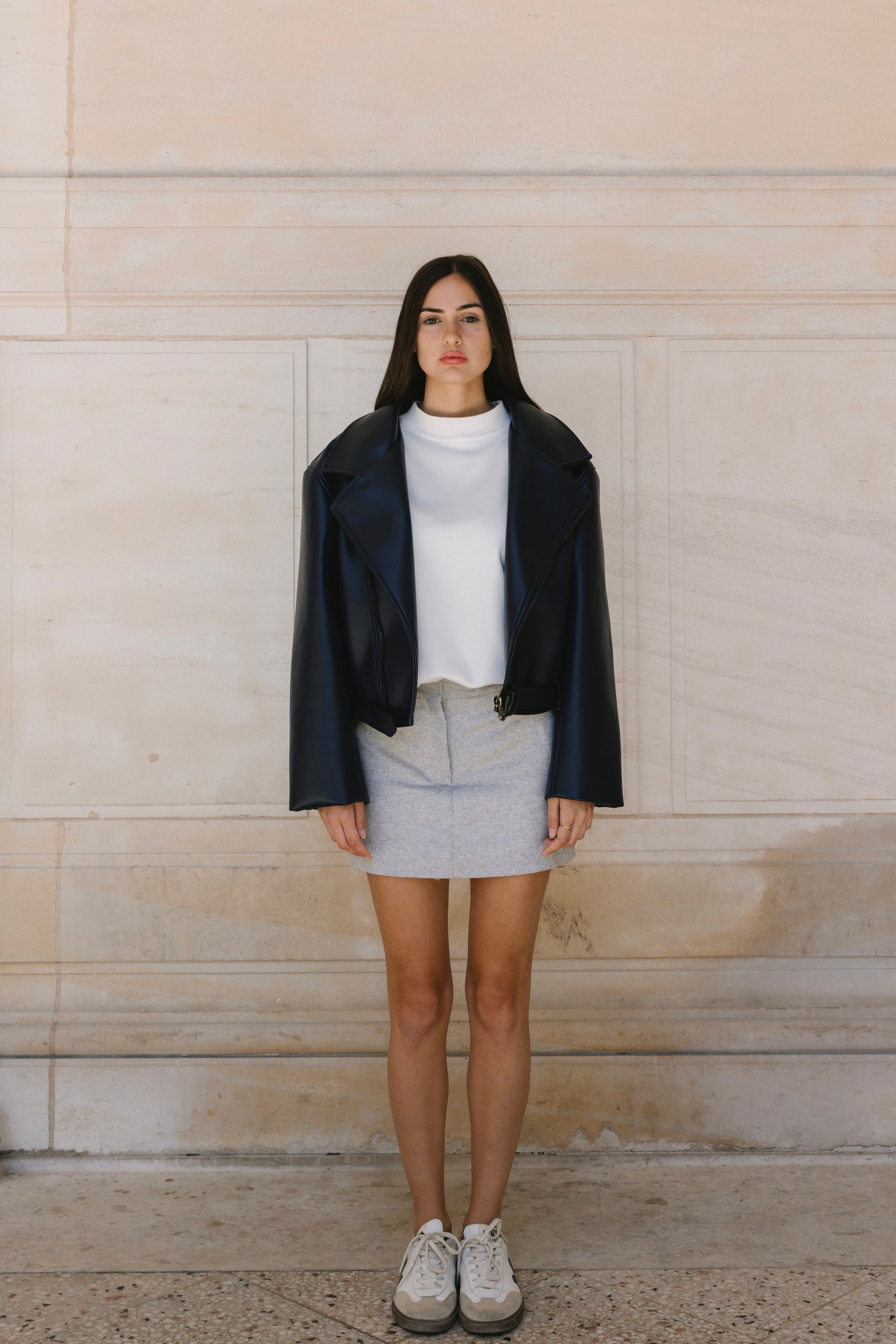 Oversized Vegan Leather Jacket
