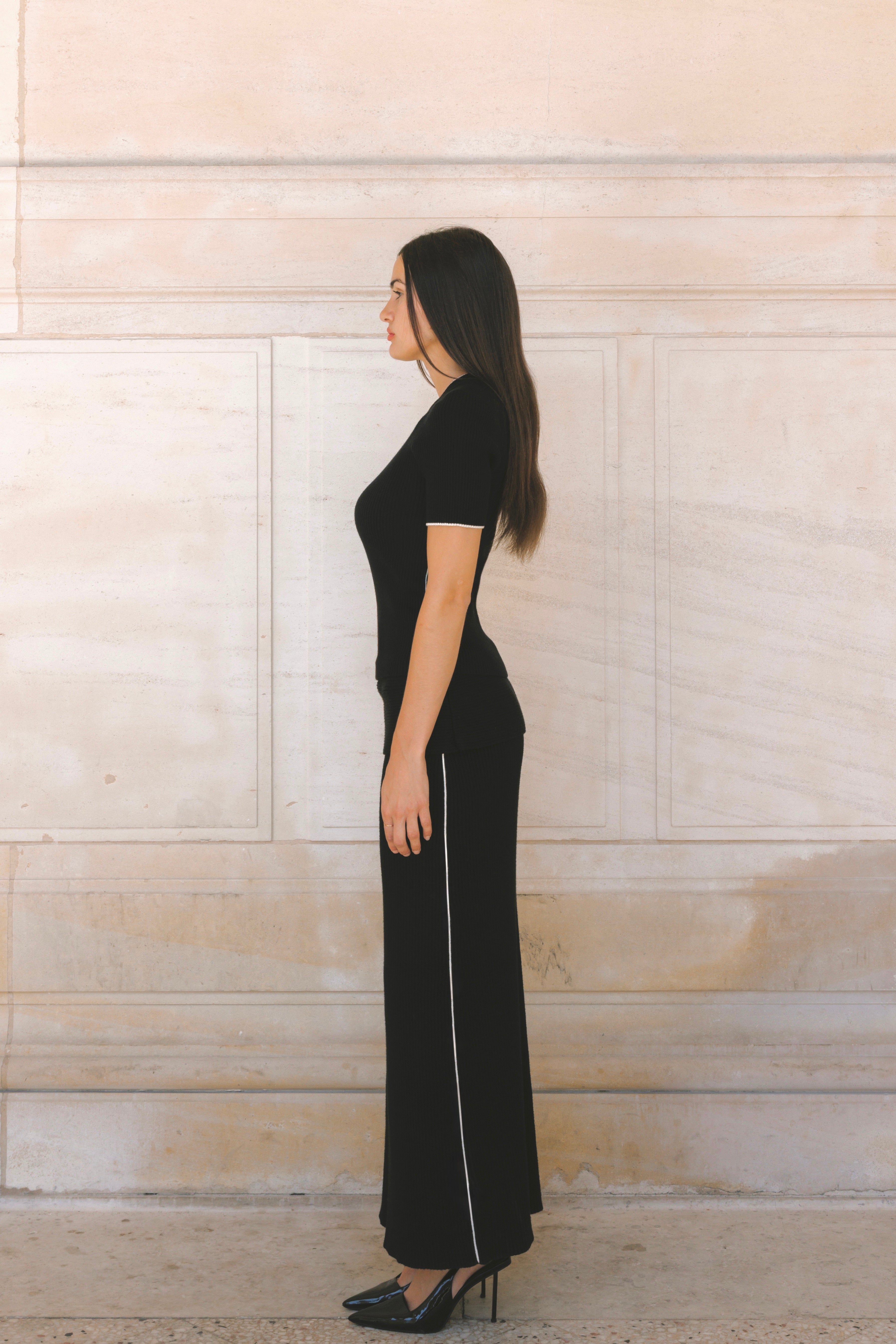 Knit Side Pipe Skirt