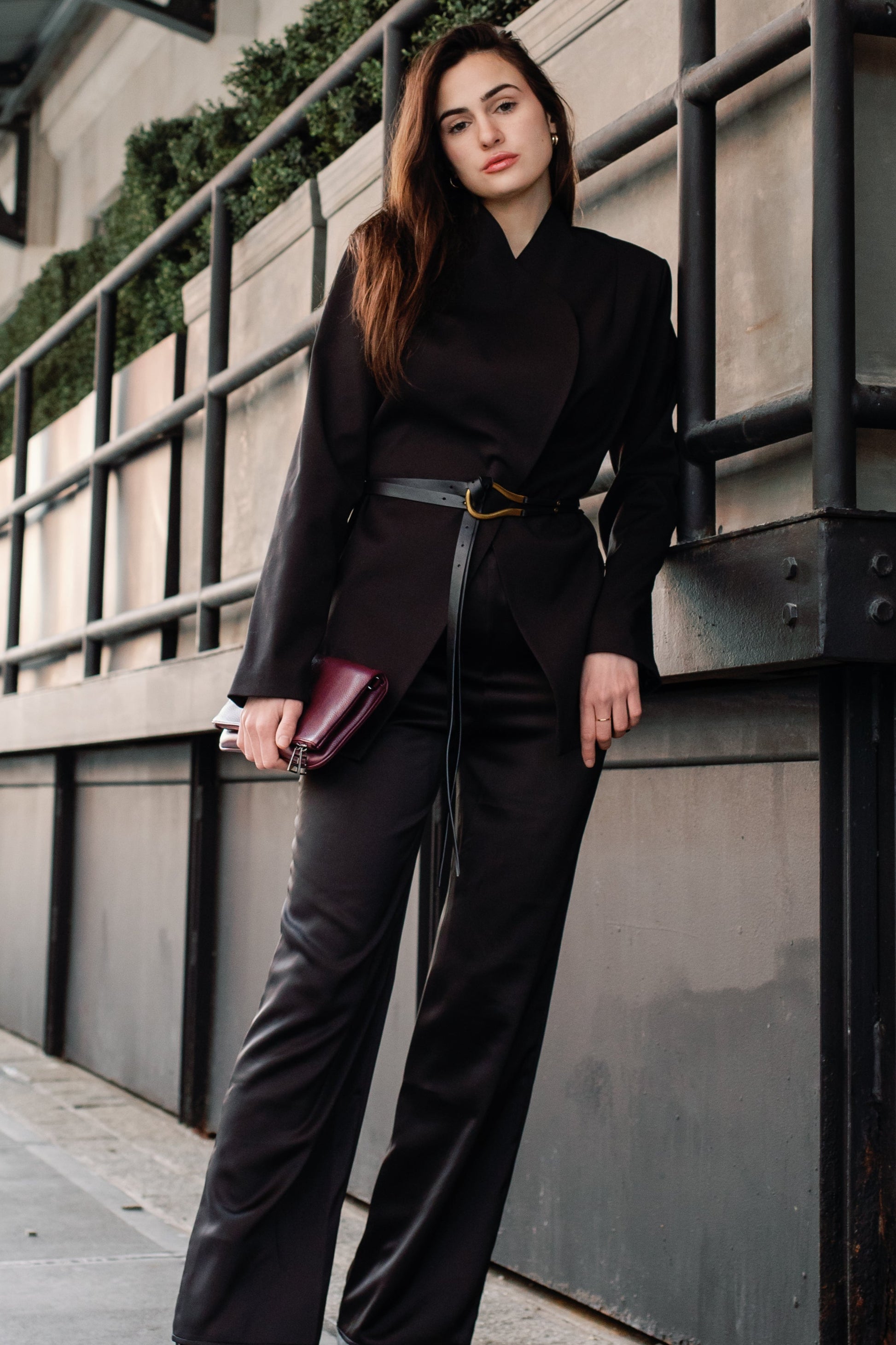 Crepe Crossover Blazer