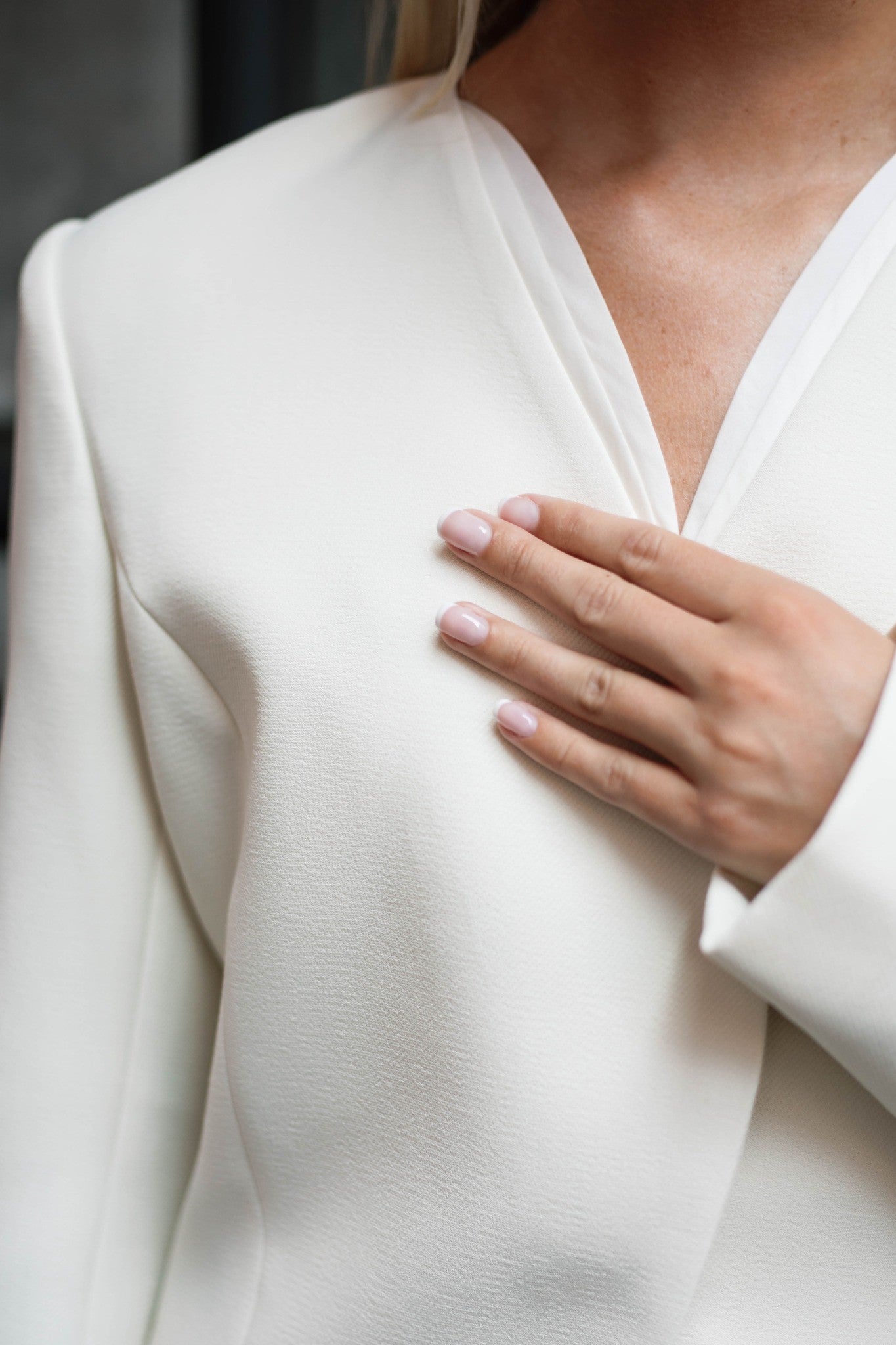 Organza Overlap Blazer